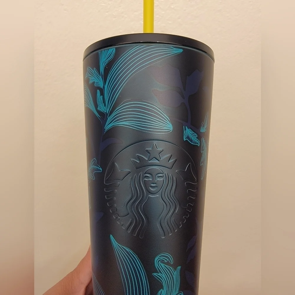 NWT Starbucks 2022 Floral Stainless Steel Venti Tumbler Cup